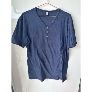 Set of 2 American Apparel Short Sleeve Henleys